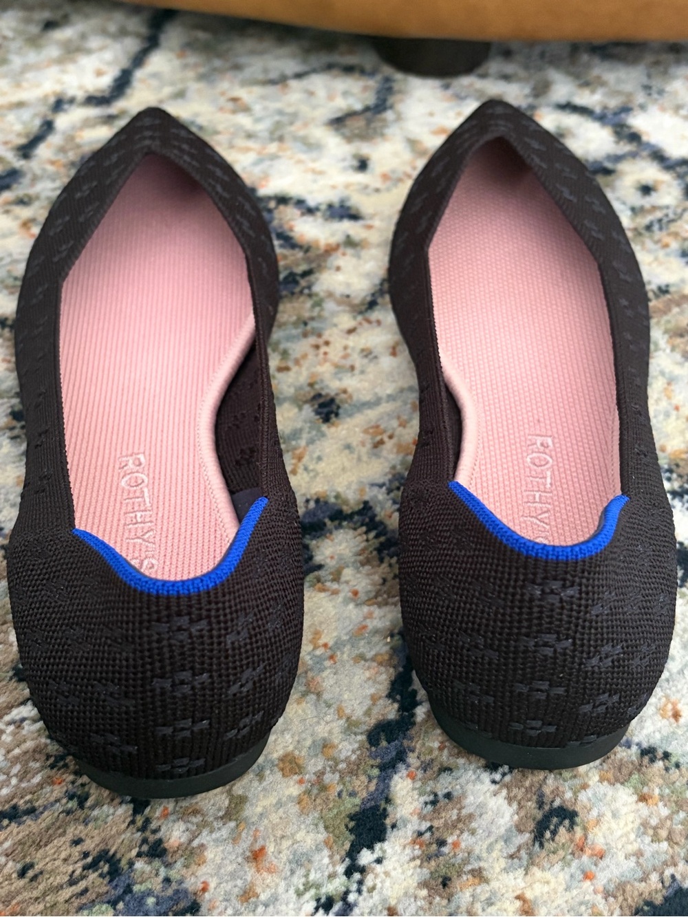 Rothy’s The Point Knit Pointed Toe Flats Black Women’s Size 8.5 - Picture 9 of 11